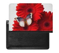 Étui de protection pour passeport avec motif fleur et papillon - Protection RFID - Porte-carte d'identité - Portefeuille de voyage sécurisé pour passeport, tickets, cartes de crédit, style - Taille