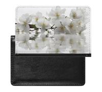 Étui de protection pour passeport avec motif fleurs sur l'eau - Blocage RFID - Porte-carte d'identité - Portefeuille de voyage sécurisé pour tickets de passeport, cartes de crédit, style, taille
