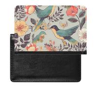 Étui de protection pour passeport avec motif oiseau et fleur, blocage RFID, porte-carte d'identité, portefeuille de voyage sécurisé pour tickets de passeport, cartes de crédit, style, taille unique,