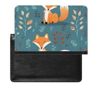 Étui de protection pour passeport avec motif renard - Protection RFID - Porte-carte d'identité - Portefeuille de voyage sécurisé pour passeport, tickets, cartes de crédit, style, taille unique, Style