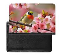 Étui de protection pour passeport Bird in Peach Tree avec blocage RFID, porte-cartes d'identité, portefeuille de voyage sécurisé pour tickets de passeport, cartes de crédit, style, taille unique,