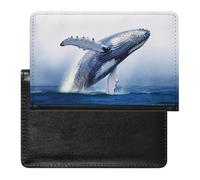 Étui de protection pour passeport Blue Whale avec blocage RFID - Porte-carte d'identité - Portefeuille de voyage sécurisé pour tickets de passeport, cartes de crédit, style, taille unique, Style :,
