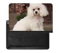 Étui de protection pour passeport caniche français avec blocage RFID, porte-carte d'identité, portefeuille de voyage sécurisé pour passeport, tickets, cartes de crédit, style, taille unique, Style :,