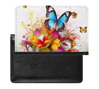 Étui de protection pour passeport coloré et floral avec blocage RFID - Porte-carte d'identité - Portefeuille de voyage sécurisé pour tickets de passeport, cartes de crédit, style, taille unique, Style
