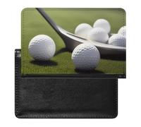 Étui de protection pour passeport de golf avec blocage RFID - Porte-carte d'identité - Portefeuille de voyage sécurisé pour tickets de passeport, cartes de crédit, style, taille unique, Style :,