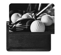 Étui de protection pour passeport de golf noir et blanc avec blocage RFID, porte-carte d'identité, portefeuille de voyage sécurisé pour tickets de passeport, cartes de crédit, style, taille unique,