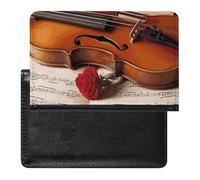 Étui de protection pour passeport de partition de violon en cuir synthétique de qualité supérieure - Unisexe - Essentiel de voyage - Organiseur de documents pour les vacances et les voyages d'affaires