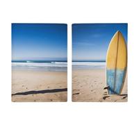 Étui de protection pour passeport de plage, planche de surf, passeport de voyage, housse de passeport en polyuréthane, housse de protection pour passeport, unisexe, style 20,3 x 13,8 cm, Style :,