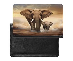 Étui de protection pour passeport éléphant et bébé éléphant avec blocage RFID, porte-carte d'identité, portefeuille de voyage sécurisé pour passeport, tickets, cartes de crédit, style, taille unique,