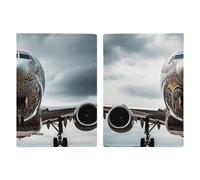 Étui de protection pour passeport en avion, pour carte d'identité et passeport avec fente pour passeport, portefeuille de voyage, couverture de documents pour homme et femme