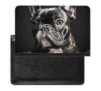 Étui de protection pour passeport en forme de bouledogue français avec blocage RFID, porte-carte d'identité, portefeuille de voyage sécurisé pour passeport, tickets, cartes de crédit, style, taille