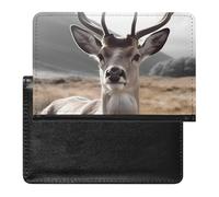 Étui de protection pour passeport en forme de cerf amusant avec blocage RFID - Porte-carte d'identité sécurisé pour passeport, tickets, cartes de crédit, style, taille unique, Style :, Taille unique