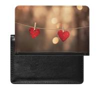 Étui de protection pour passeport en forme de cœur avec blocage RFID - Porte-carte d'identité sécurisé pour passeport, tickets, cartes de crédit, style, taille unique, Style :, Taille unique