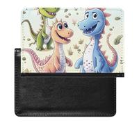 Étui de protection pour passeport en forme de dinosaure mignon avec blocage RFID, porte-carte d'identité, portefeuille de voyage sécurisé pour passeport, tickets, cartes de crédit, style, taille