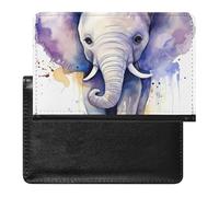 Étui de protection pour passeport en forme d'éléphant mignon avec blocage RFID, porte-carte d'identité, portefeuille de voyage sécurisé pour passeport, tickets, cartes de crédit, style, taille unique,