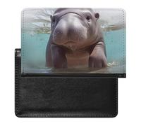 Étui de protection pour passeport en forme d'hippopotame avec blocage RFID, porte-carte d'identité, portefeuille de voyage sécurisé pour passeport, tickets, cartes de crédit, style, taille unique,