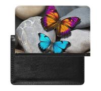 Étui de protection pour passeport en pierre de papillon coloré avec blocage RFID, porte-carte d'identité, portefeuille de voyage sécurisé pour tickets de passeport, cartes de crédit, style, taille