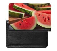 Étui de protection pour passeport en tranches de pastèque avec blocage RFID - Porte-carte d'identité - Portefeuille de voyage sécurisé pour tickets de passeport, cartes de crédit, style, taille