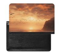 Étui de protection pour passeport Flying in Sunset avec blocage RFID - Porte-carte d'identité - Portefeuille de voyage sécurisé pour tickets de passeport, cartes de crédit, style, taille unique, Style