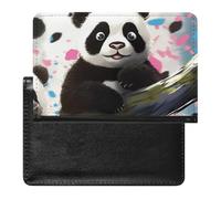 Étui de protection pour passeport Panda Star - Protection RFID - Porte-carte d'identité - Portefeuille de voyage sécurisé pour tickets de passeport, cartes de crédit, style, taille unique, Style :,