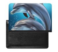 Étui de protection pour passeport pour les amateurs de dauphins, avec blocage RFID, porte-carte d'identité, portefeuille de voyage sécurisé pour passeport, tickets, cartes de crédit, style, taille