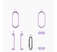 Étui de Protection pour PLAUD NotePin AI, Housse de Protection Transparente Anti-Chute, Anti-Rayures, Anti-poussière avec Crochet pour PLAUD NotePin AI Voice Recorder Accessories (Transparent Violet)