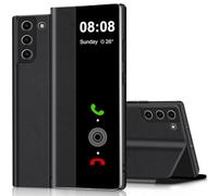 Étui de protection pour Samsung Galaxy S23 5G, avec fonction support, pliable, écran tactile, ultra fin, en cuir, avec fenêtre transparente, avec fenêtre S-View