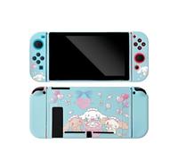 Étui De Protection Pour Switch, Étui Dockable Coque Tpu Grip Matte Housse Antichoc Robuste Anti-Rayures Avec 2 Capuchons De Pouce En Silicone Souple Pour Switch Console & Joy-Con-Bleu