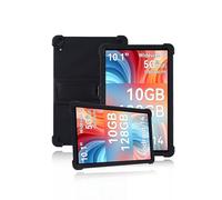 Étui de protection pour tablette Ainmel AMLC107 10,1" - En silicone souple et doux pour la peau - Avec support réglable - Noir