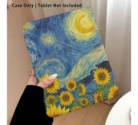 Étui de protection pour tablette avec effet peint motif Vortex bleu, Tournesol et autres, avec support, convient pour Honor 8/9/10/X8/X8A/X9/X8Pro/X9Pro et autres modèles/ MatePad Se 11 pouces/MatePad