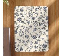 Étui de protection pour tablette avec éléments floraux antichoc, motif de ligne d'art floral. Compatible avec iPad 9.7/10.2/10.5/10.9/12.9/Pro 11 (10e génération), Galaxy Tab S6 Lite 10.4", Kindle Pap