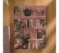 Étui de protection pour tablette avec motif de bibliothèque rose, compatible avec iPad 9.7/10.2/10.5/10.9/12.9/Pro 11, 10e génération, compatible avec Samsung Galaxy Tab S6 Lite 10.4 pouces, compatibl