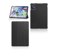 Étui de protection pour tablette BESTTAB W90 Android 16 11 pouces, support yystao fin avec design à trois volets, coque rigide compatible avec BESTTAB W90, noir