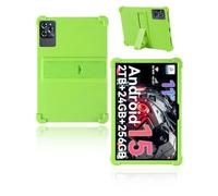 Étui de protection pour tablette TABWEE W90 11 pouces 2025, yystao Étui pour enfants en silicone souple pour tablette compatible avec TABWEE W90 avec support réglable (Vert)