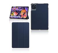 Étui de protection pour tablette Zenva T90 Android 16 11 pouces, support yystao fin avec design à trois volets, coque rigide compatible avec Zenva T90, bleu