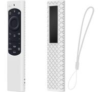 Étui de Protection pour Telecommande Solaire Série BN59,Coque Housse de Silicone pour Smart TV QLED 2021 Solar Remote avec Corde Anti-Perte (Blanc)(Q211)