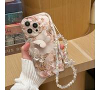 Étui de protection pour téléphone avec motif floral, couleur unie, vague crème, avec sangle détachable. Nouvelle version compatible avec iPhone 15, 14, XR/7/8, 15 Pro Max, 13, 14, 11 Soft Case, pour A