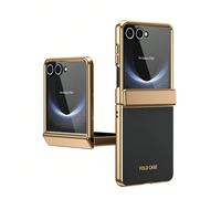 Étui de protection pour téléphone en matériau électrolytique avec protection intégrale compatible avec Samsung Galaxy Z Flip 7 6 5 Flip6 Flip5 avec protecteur d'écran en verre trempé, coque de télépho