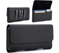 Étui de protection pour téléphone portable avec passant de ceinture, fermeture magnétique, porte-cartes portefeuille, en nylon fait à la main, pour Samsung Galaxy S23 Ultra 5G, S22 Ultra, S21 Ultra