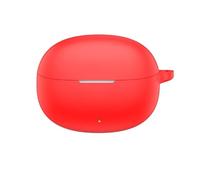 Étui de Protection pour Vivo TWS 5E écouteurs, Coque en Silicone Souple, Antichoc, antipoussière, avec Crochet pour Vivo TWS 5E écouteurs (Red)