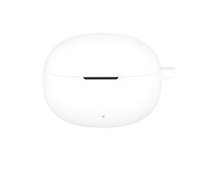 Étui de Protection pour Vivo TWS 5E écouteurs, Coque en Silicone Souple, Antichoc, antipoussière, avec Crochet pour Vivo TWS 5E écouteurs (White)