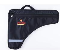 Étui de protection professionnel pour flûte de pan avec compartiment supplémentaire, sangle d'épaule, dragonne et logo Plaschke Instruments du Tyrol du Sud/Italie (24-27 toni- L)