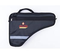 Étui de protection professionnel pour flûte de pan avec compartiment supplémentaire, sangle d'épaule, dragonne et logo Plaschke Instruments du Tyrol du Sud/Italie (18-22 toni- M)