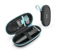 Étui de protection rigide pour rasoir compatible avec Philips série 5 | Pochette de voyage de protection anti-éclaboussures, rangement compact pour rasoir, câble de charge et accessoires de