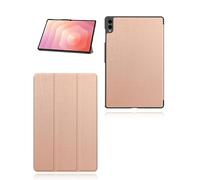 Étui de protection rigide pour tablette Samsung S11 Ultra 14,6" - Support yystao fin avec triple pliage - Coque de protection rigide compatible avec Samsung S11 Ultra - Or rose