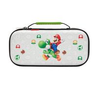 Étui de protection rigide PowerA Mario & Yoshi pour Nintendo Switch 2, coque blanche avec fermeture zippée et poignée intégrée