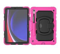 Étui de Protection Robuste en TPU résistant aux Chocs Compatible avec Samsung Galaxy Tab S9 11" 2023 X710/X716B/X718U - Poignée rotative à 360 degrés - Support avec Protection d'écran et épaules