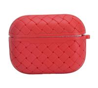étui de protection rouge en TPU à motif tissé pour casque Bluetooth iOS Pro - Accessoire élégant pour