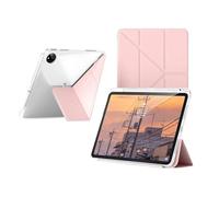 Étui de Protection Transparent Antichoc Compatible avec Huawei MatePad 11.5 2025 avec Porte-Stylo et Support Pliable Multi-Angles(Pink)