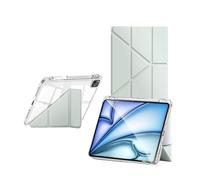 Étui de Protection Transparent Antichoc Compatible avec Huawei MatePad 12 X 2025 avec Porte-Stylo et Support Pliable Multi-Angles(Light-Green)